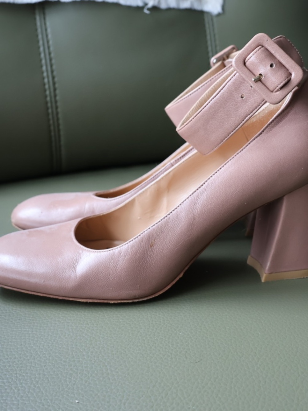 Stuart Weitzman 250294 Womens Clara Leather Pump Taupe Dark Pink Size 6.5 Medium
